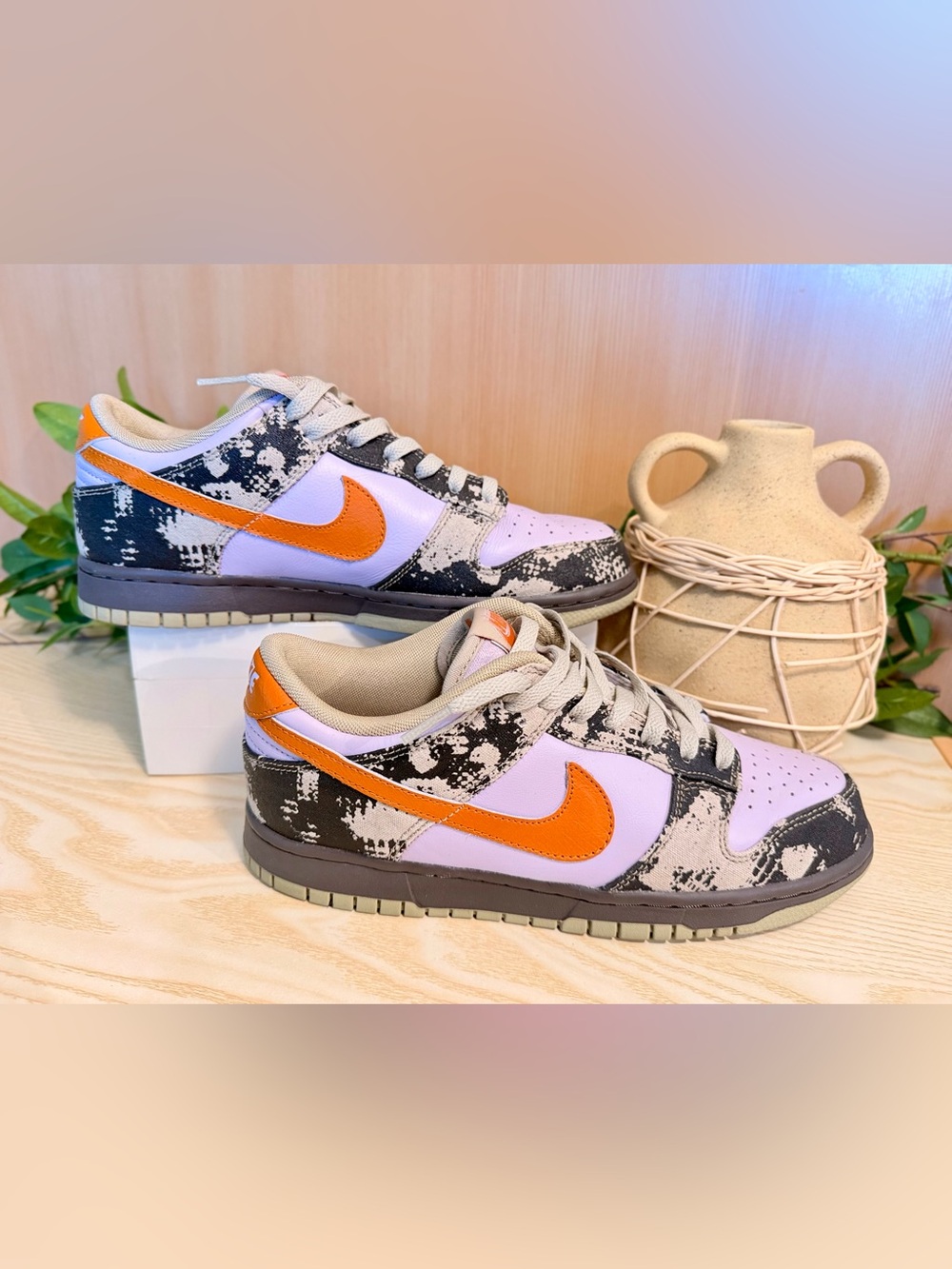 Nike Dunk Low Orange Snake Print